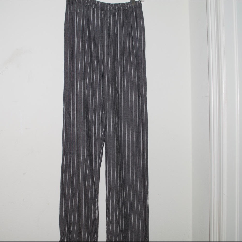 brandy melville grey linen frankie pants